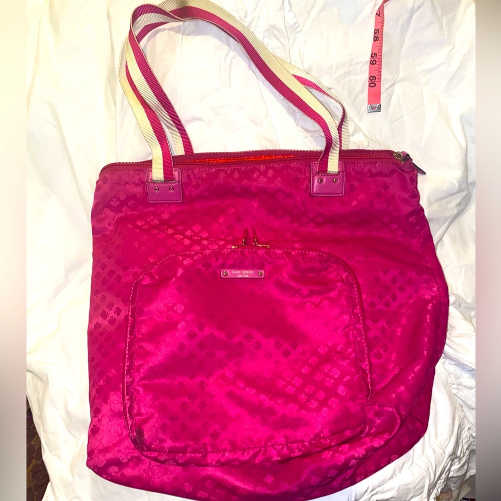 KATE SPADE Bon Voyage Pink Foldable Tote